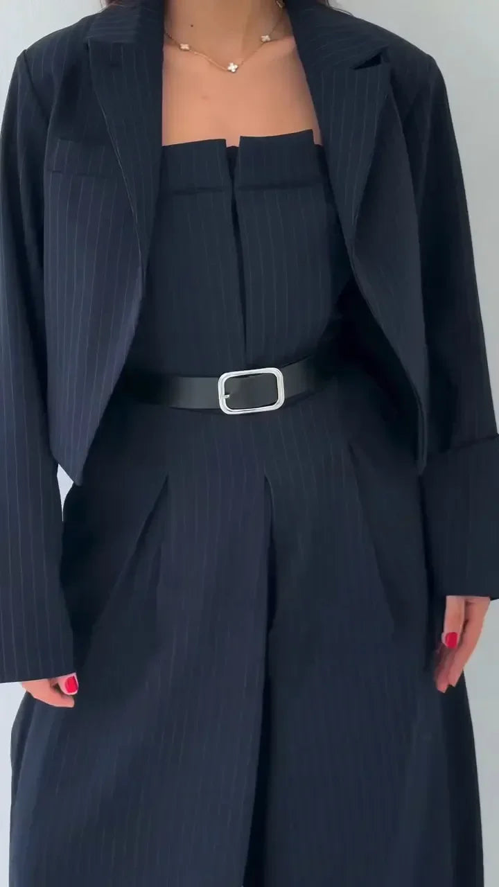 Eclat™ -Zestaw damski: gorset + kurtka – elegancki i wyrafinowany styl