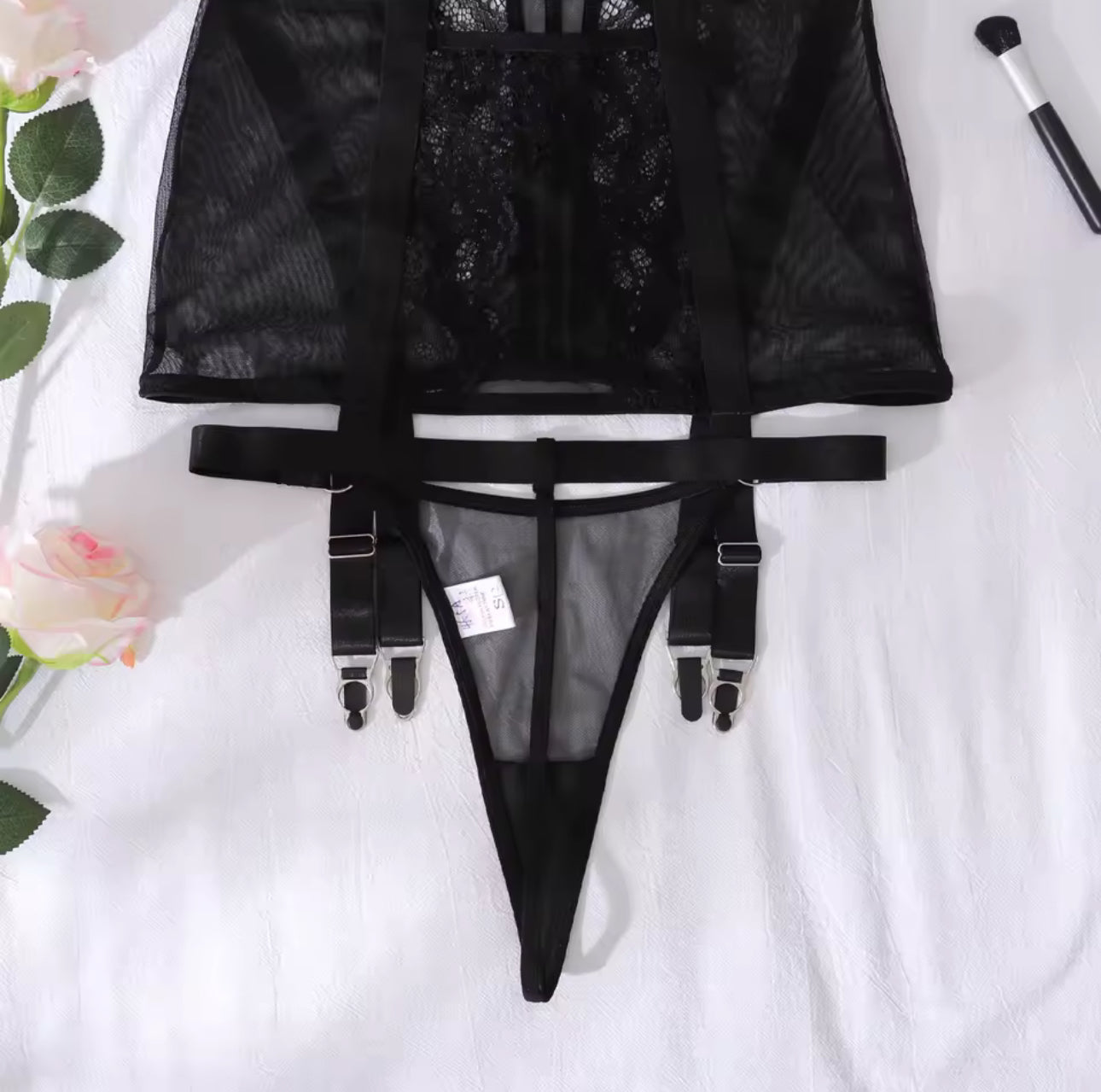 Nymeria - Mirage Czarna Satynowa Koszula Nocna