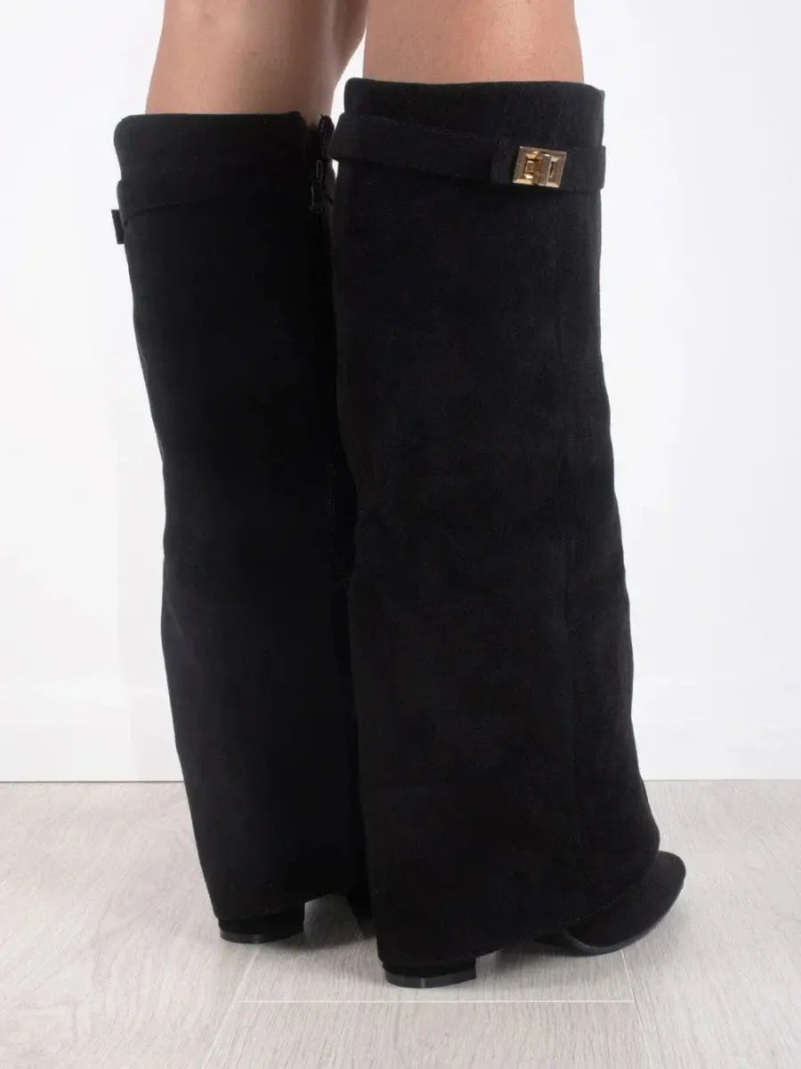 Alina | Wysokie Botki z Eleganckim Obcasem na Każdą Okazję