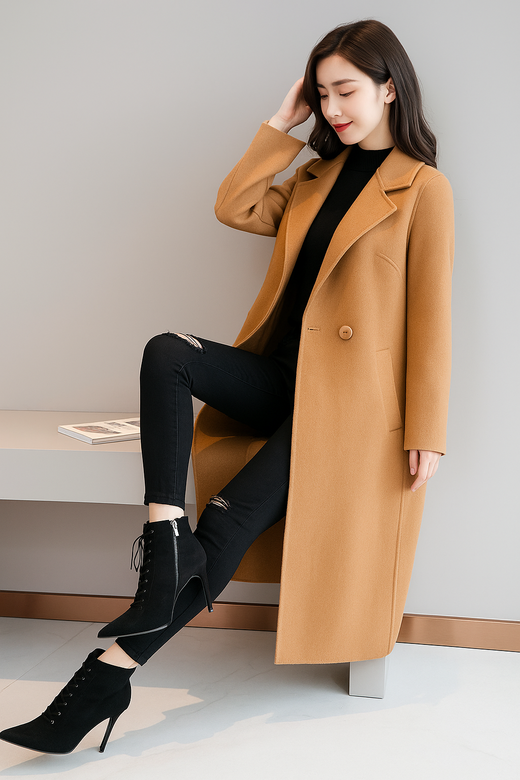 Celina™ - Luźny płaszcz o średniej długości