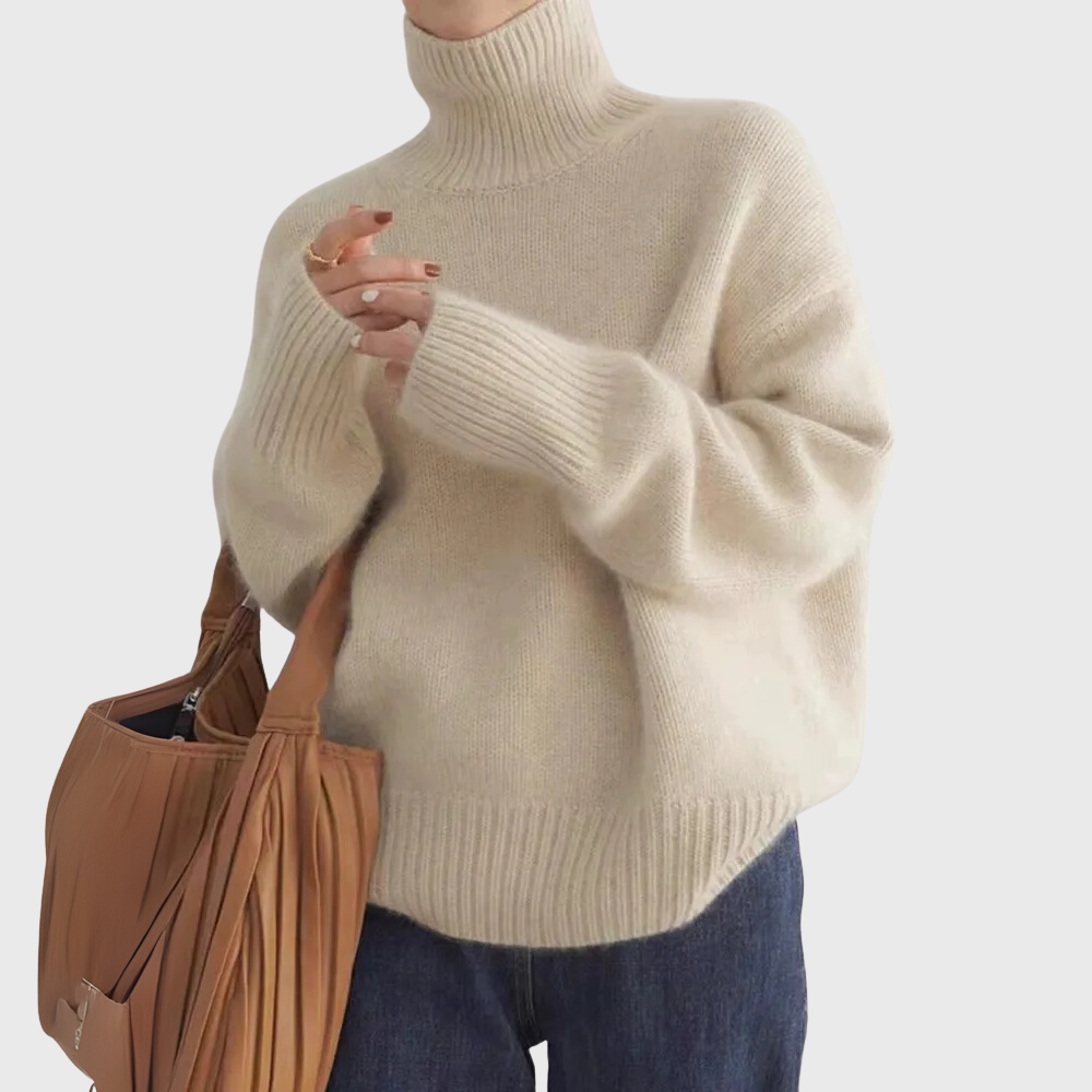 Eleana | Sweter z wysokim kołnierzem
