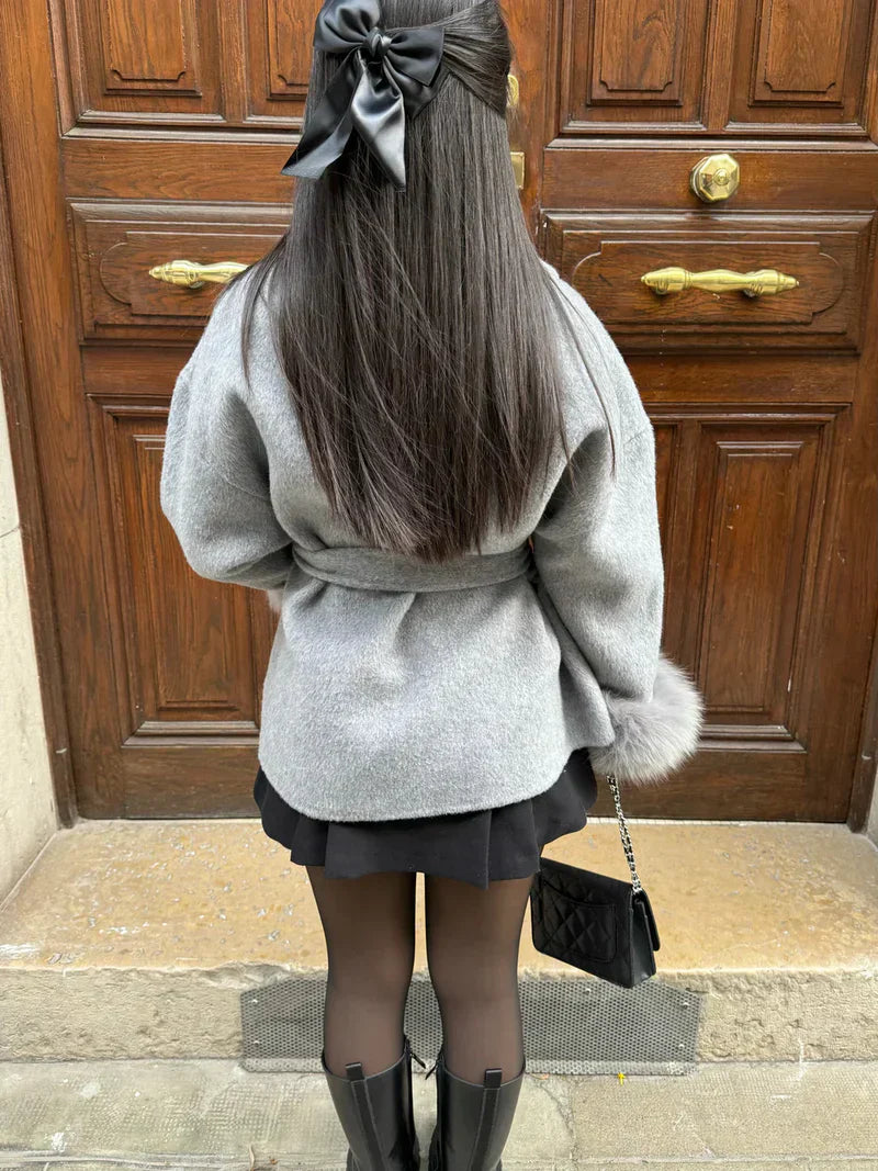 Aurora | Luksusowy i elegancki wełniany płaszcz damski